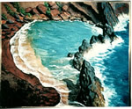 Hawaii painting Red Sands Beach by Copper Love